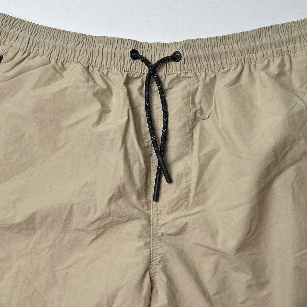 CSG Mens Trailtech Mesh Lined Nylon Blend Cargo Shorts Size XL Tan Gorpcore NEW